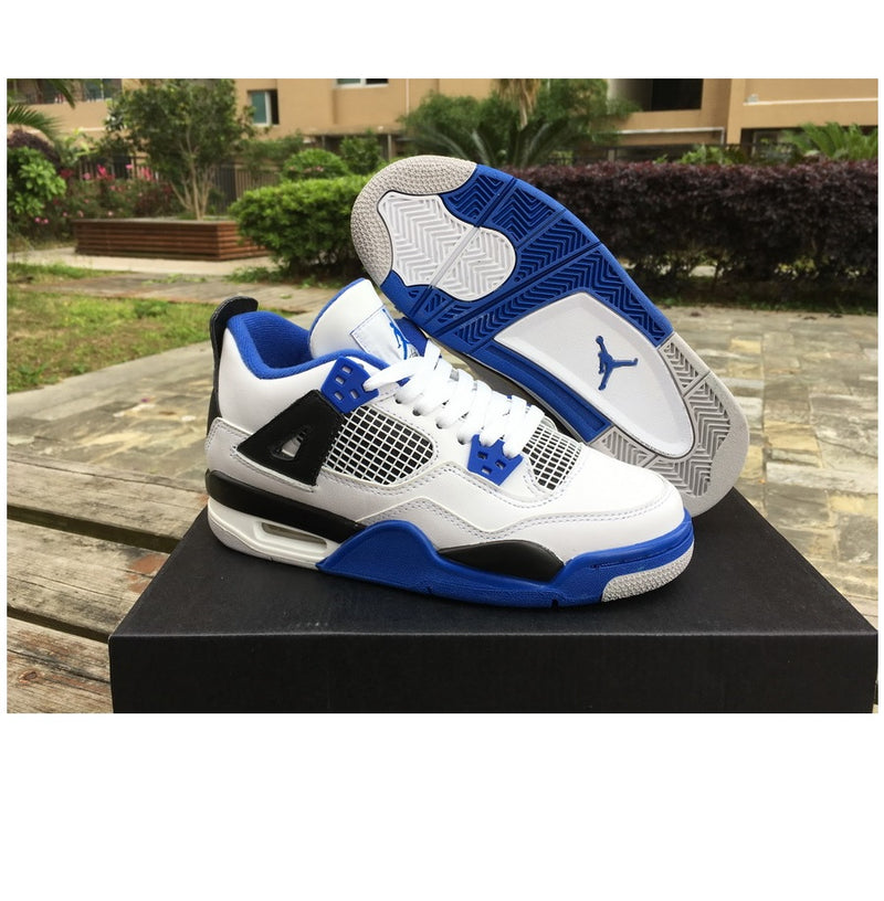 Tênis Air Jordan 4 Retro Branco e Azul