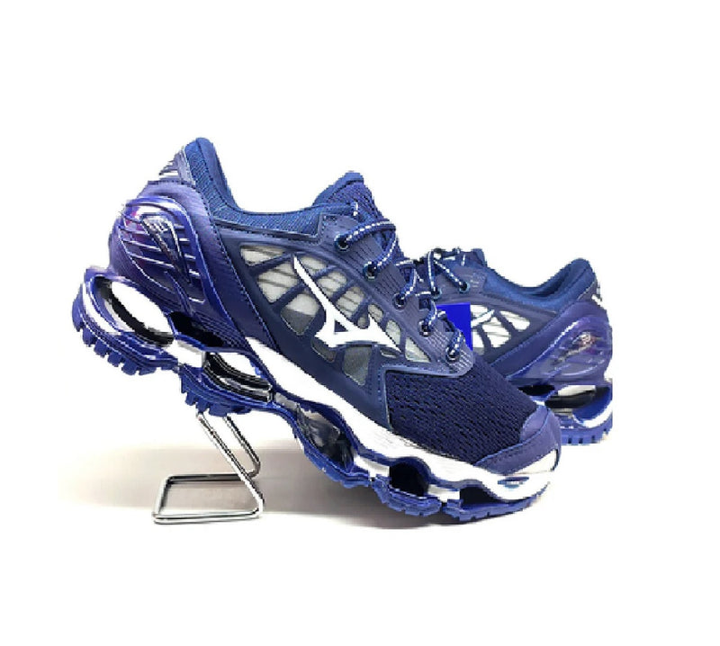 Tenis Mizuno Wave Prophecy 9 Premium Azul Marinho e Branco
