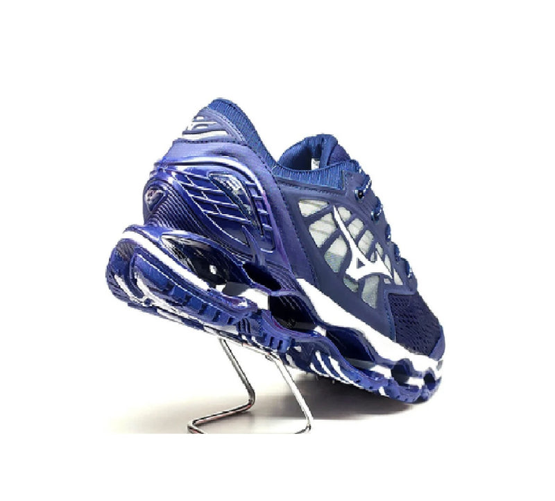 Tenis Mizuno Wave Prophecy 9 Premium Azul Marinho e Branco