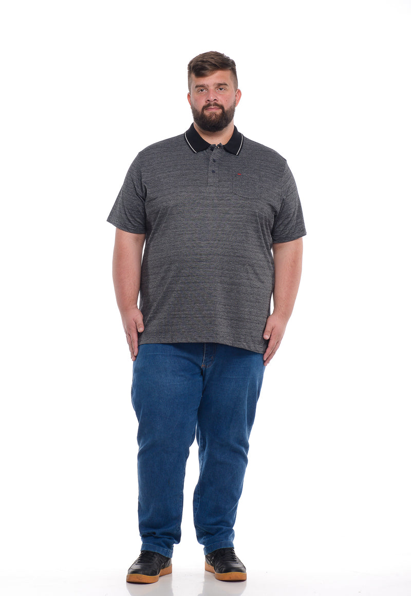 Camiseta Polo Cinza