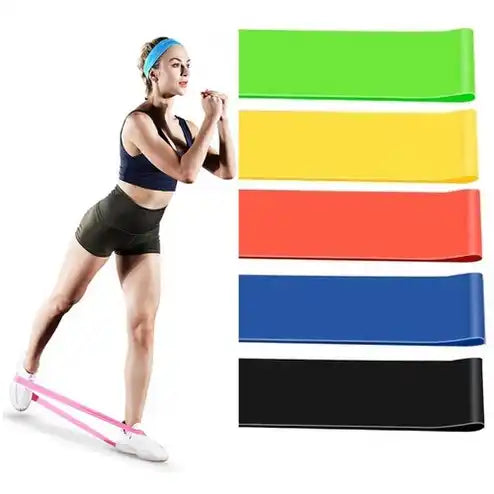 Kit com 5 Faixas Elásticas Fitness