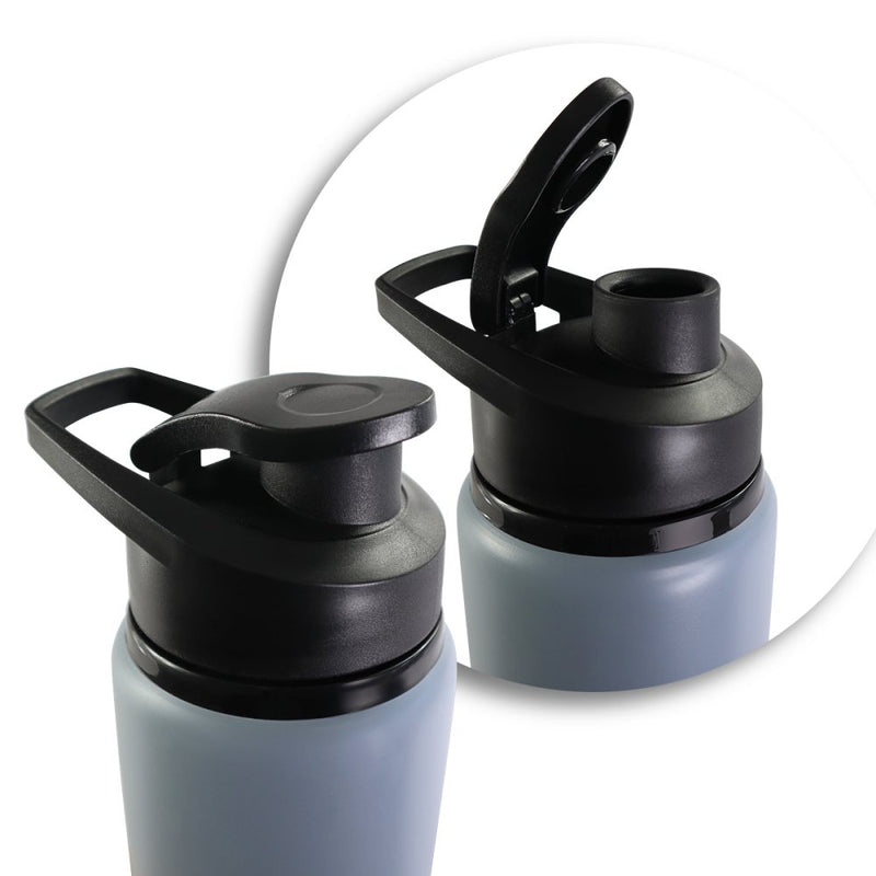 Garrafa Squeeze de Alumínio 600ml com Alça - Azul